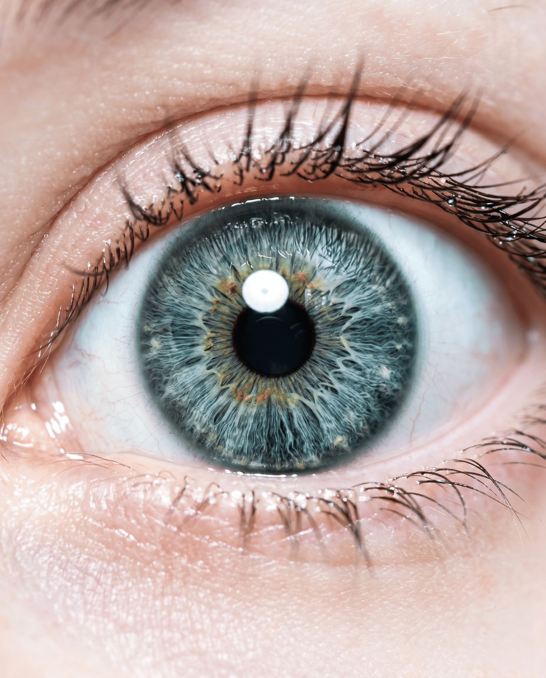 A customer's eye, captured in ultra-HD