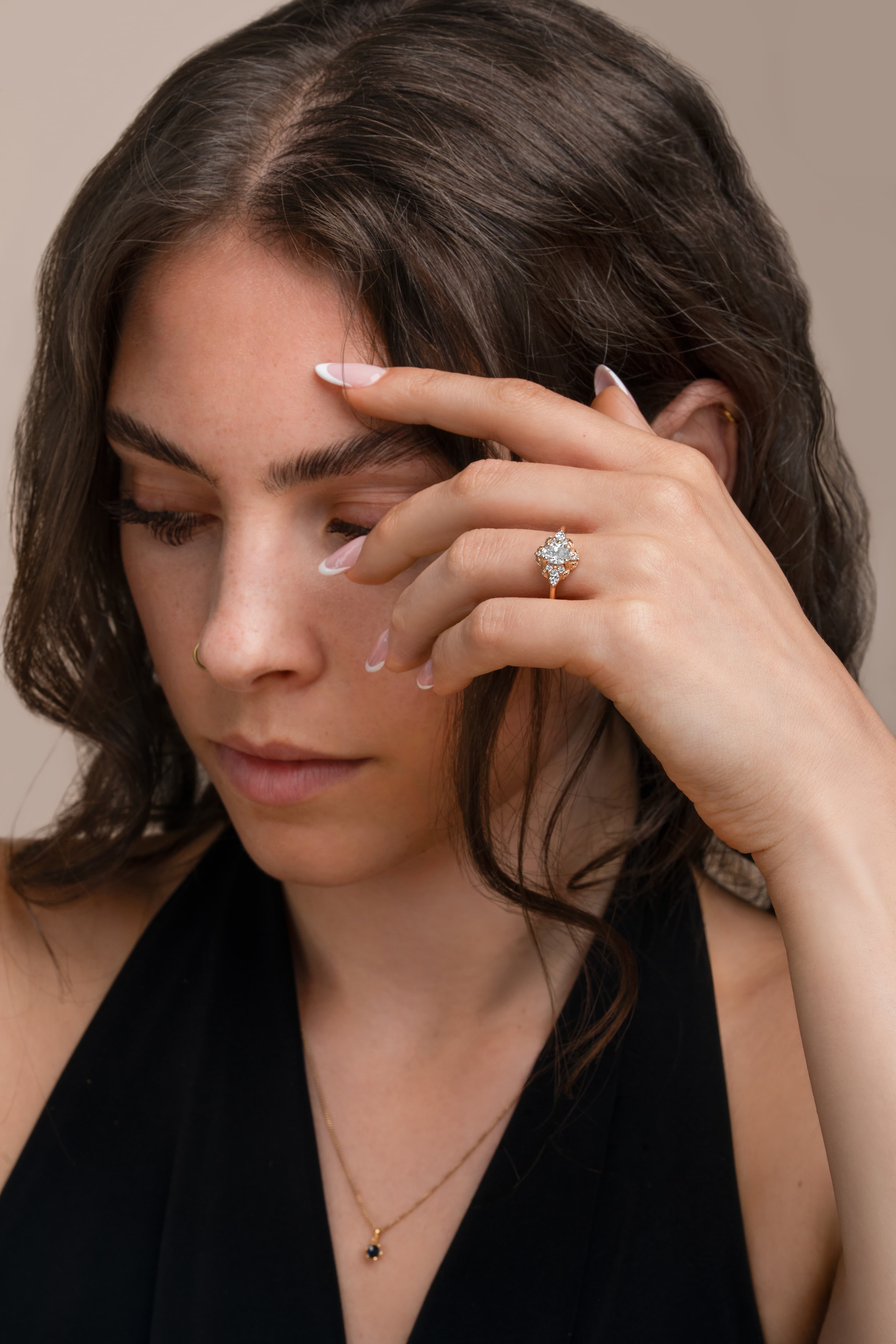 A selection of handcrafted engagement rings